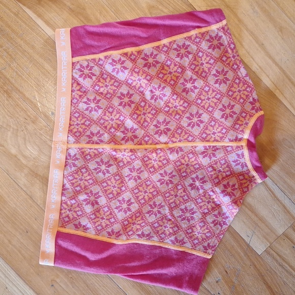 Kari Traa Wool Rose Baselayer Boxer Briefs Size Large Pink & Orange - Picture 6 of 10